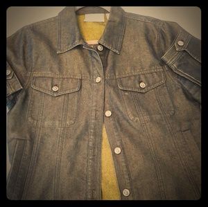 Funky iridescent jean jacket